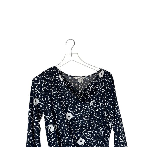 Pendleton Blue White Floral Stretch Office Work Career Sheath Dress Size Large - Picture 3 of 11